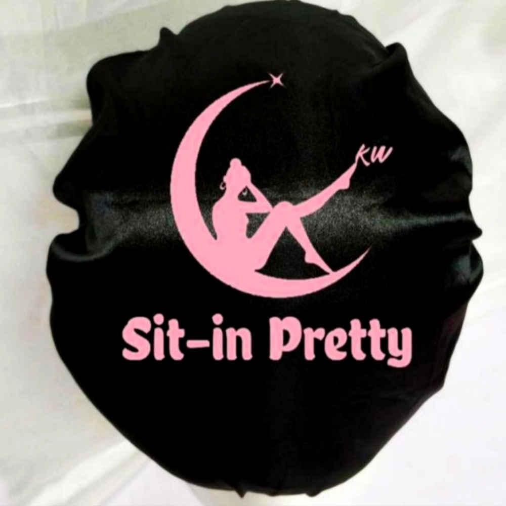 BREAST CANCER AWARENESS SATIN BONNET!!  One Size Fit All